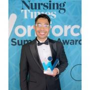 Akeem Fernandez won the Preceptor of the Year award at the Nursing Times Workforce Awards 2023.