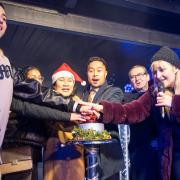 Singer Junior Andre joined Stevenage mayor Myla Arceno, mayor's consort John Arceno and Stevenage Borough Council leader Richard Henry to switch on the Christmas lights.