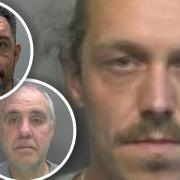 Just some of the criminals jailed in Hertfordshire this month.