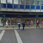 Cash and items were reportedly stolen from Boots in Stevenage.