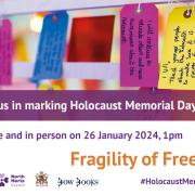 North Herts Council is inviting residents to submit poems for Holocaust Memorial Day