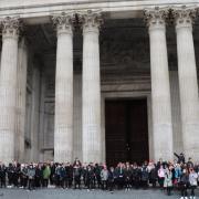 Fearnhill students outside St Paul’s Cathedral