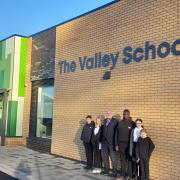 Headteacher David Pearce and pupils welcomed the opening of The Valley School's new building.