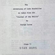 The script features the original Star Wars title, The Adventures Of Luke Starkiller