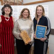 Hasty's Adventure Farm won the Small Visitor Attraction of the Year award. Left to right: Judith Thompson (ambassador judge), Penny Smith and Catherine Parker