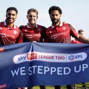 Stevenage will be hoping for another 'we stepped up' flag from the EFL this season. Picture: GEORGE TEWKESBURY/PA