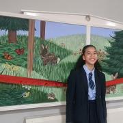 Phoebe, a school pupil from Stevenage, has painted a mural at the care home that housed her great grandmother.