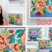 Roxana Parker with some of her artwork