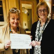 Letchworth Howard Rotary Club donates to Garden House Hospice and East and North Herts Hospital Charity