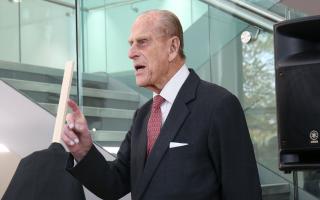 Prince Philip the Duke of Edinburgh at the opening of the new science building at the University of Hertfordshire in Hatfield in 2016.
