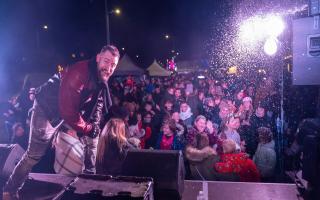 G La Roche entertained the crowds at Baldock's Christmas Fayre and light switch-on, 2021