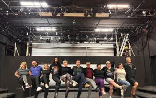 The cast of Company at Hitchin's Queen Mother Theatre