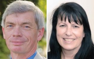 Cllr David Levett (left) has replaced Cllr Claire Strong (right) as leader of the Conservative group at North Herts Council.