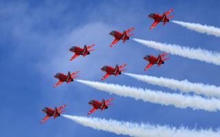 The Red Arrows will be displaying on both days of the airshow.