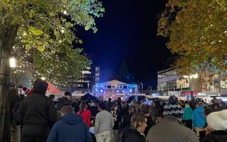 Crowds flocked to Stevenage's Christmas light switch-on last year.