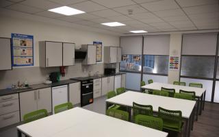 North Herts College's new nutrition suite.