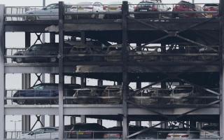 Demolition has begun on this car park at Luton Airport.